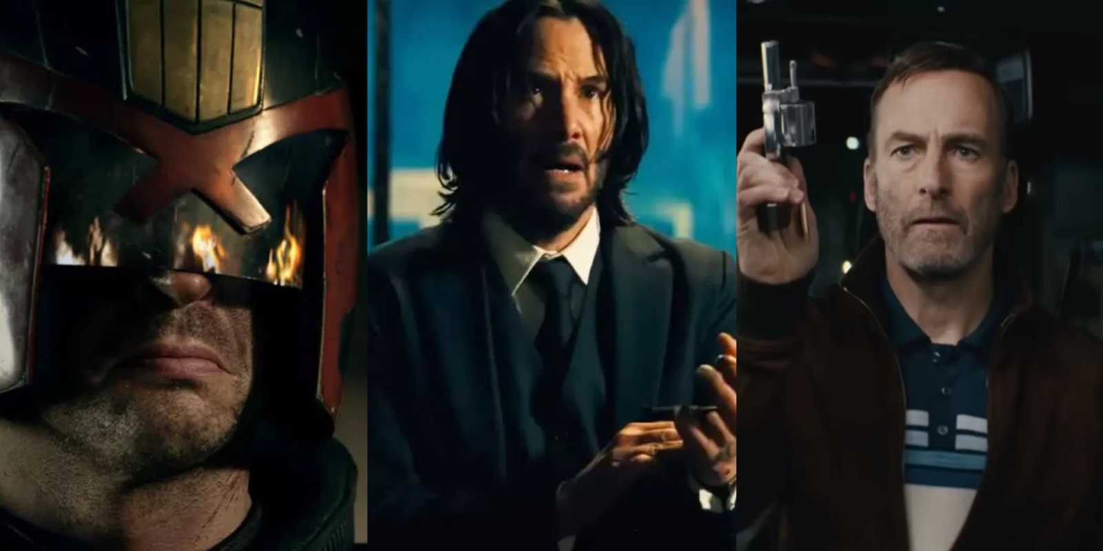 Imagen dividida Dredd, John Wick, Hutch en Nadie