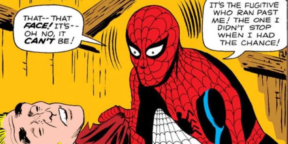 Spider-Man se da cuenta de que el ladrón que dejó ir es el mismo hombre que mató al tío Ben en Marvel Comics.