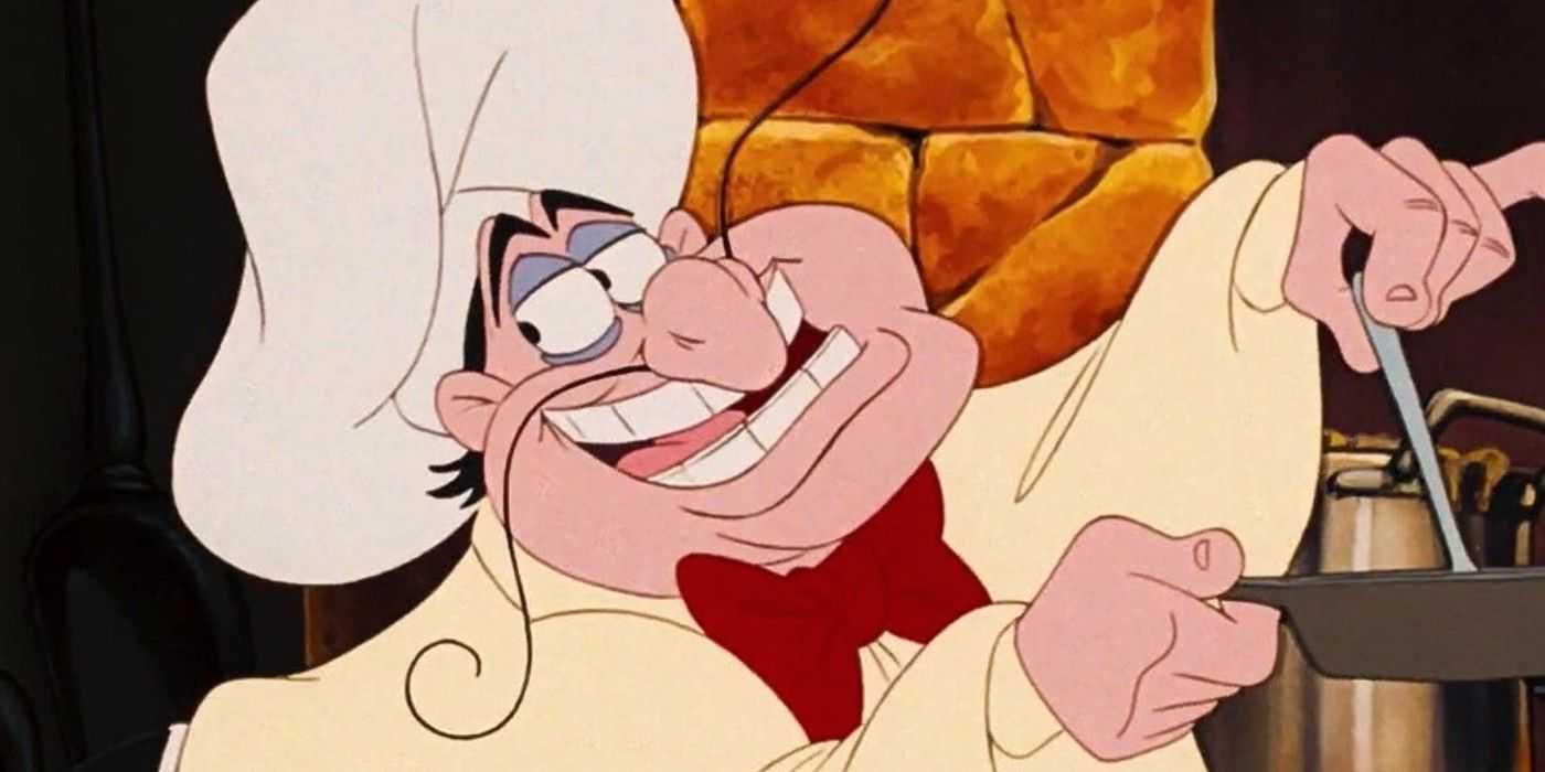 Šéfkuchár Louis z pôvodného animovaného filmu Malá morská víla.