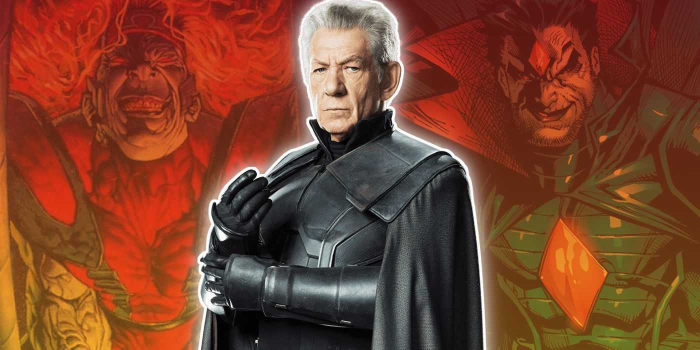Magneto z filmov s Omega Red a Mister Sinister z komiksov