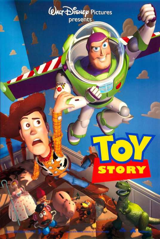Oyuncak Hikayesi film posterinde Woody, Buzz ve çetesi