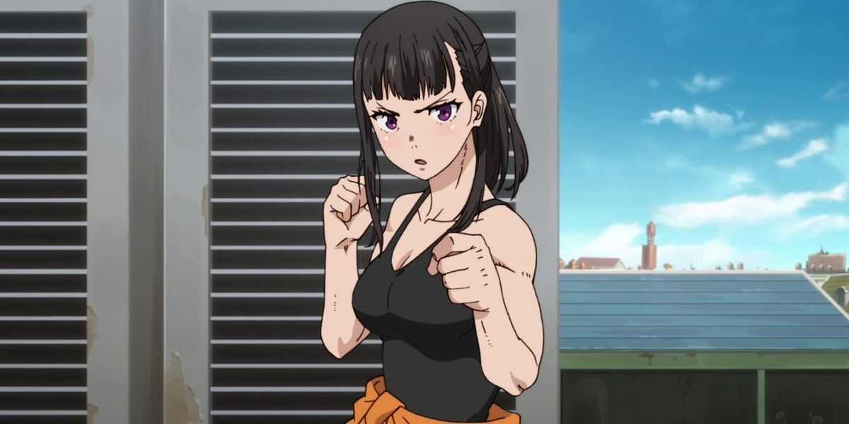 Maki Oze Arthur ve Shinra ile dövüşmeye hazırlanıyor