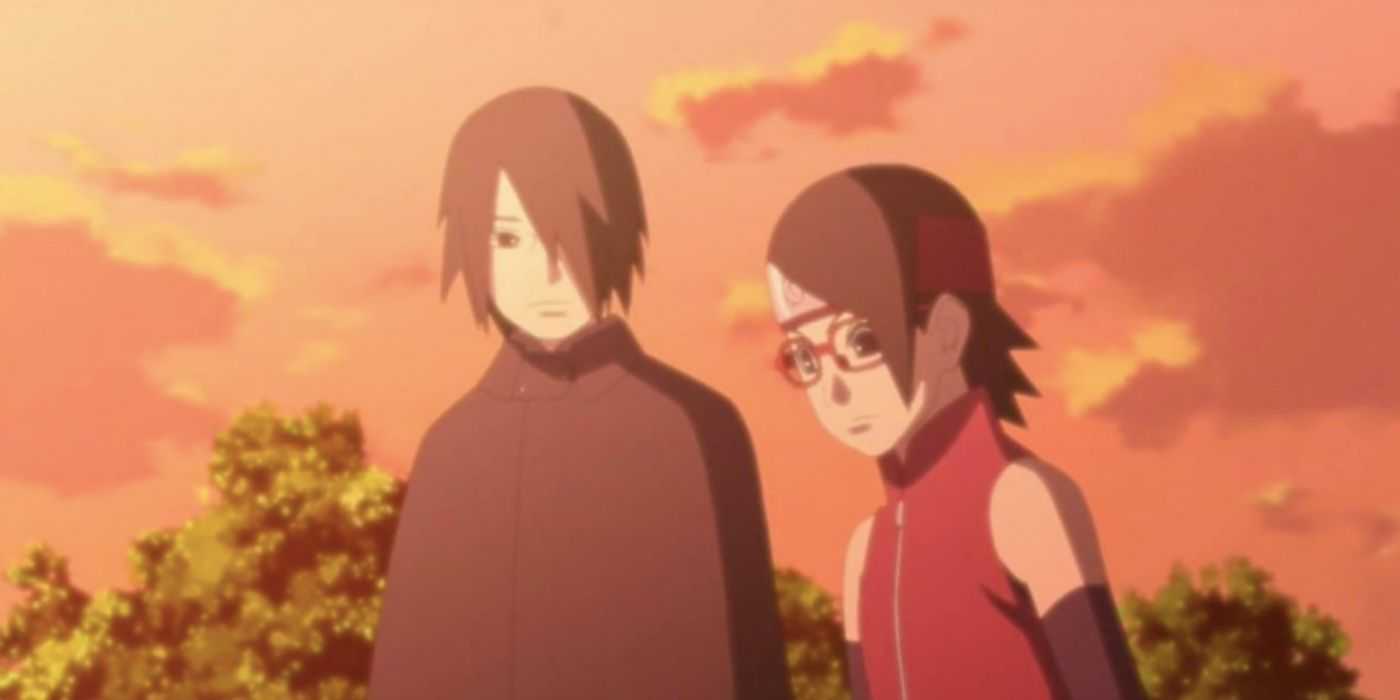 Boruto _ Sasuke spricht mit seiner Tochter Sarada