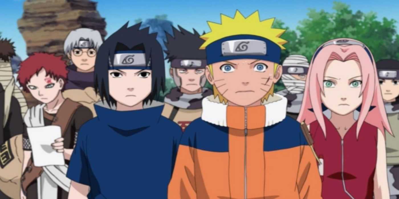Naruto Sasuke Sakura Genin in den Chunin-Prüfungen