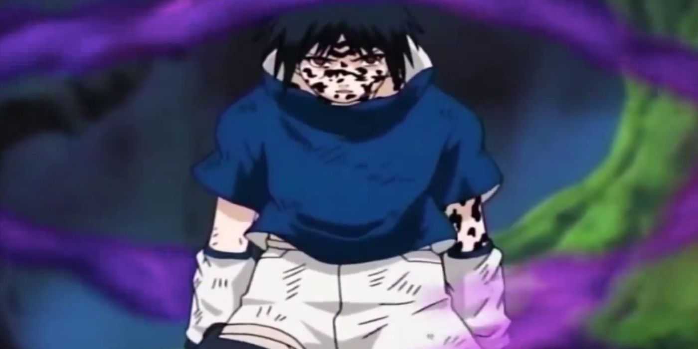Sasuke im Wald des Todes in Naruto.