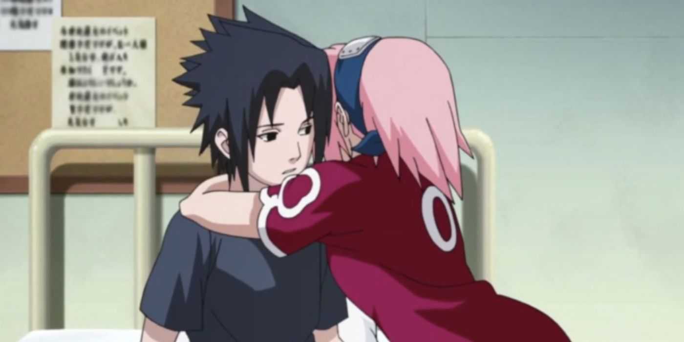Sakura umarmt Sasuke Hospital