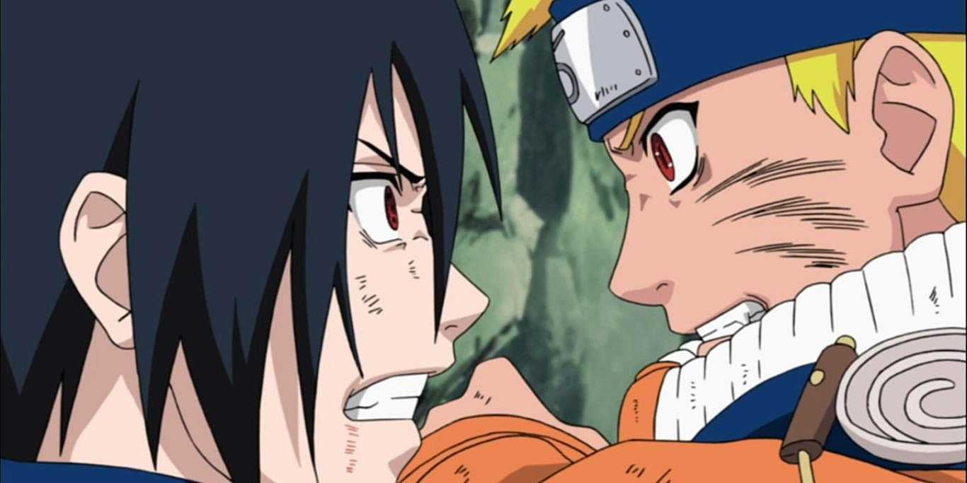 Naruto kämpft gegen Sasuke