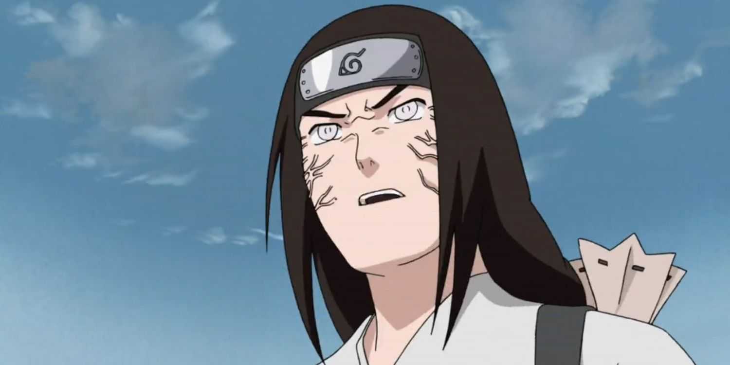 Neji Hyuga usando Byakugan en Naruto