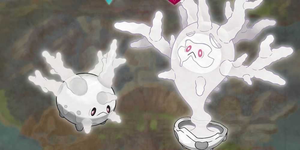 Galar-Cursola (rechts) und Corsola (links) Pokémon