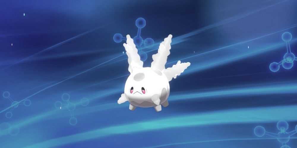 Eine Galar-Corsola, ausgestellt in Pokémon Schwert und Schild