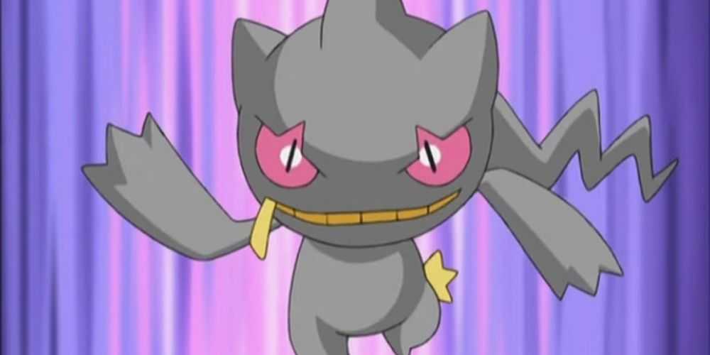 In Pokémon springt eine Banette in die Schlacht