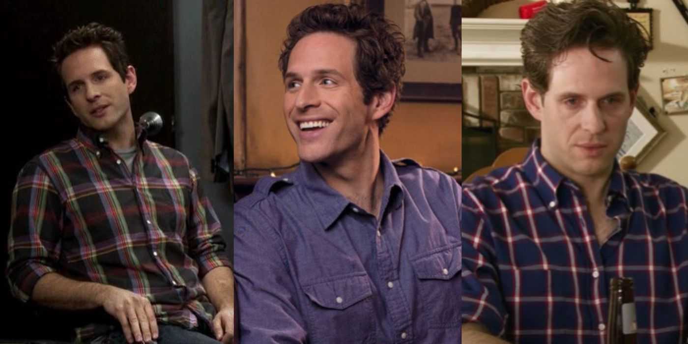 Dennis Reynolds steht in Always Sunny in Philadelphia vor einer Tür.