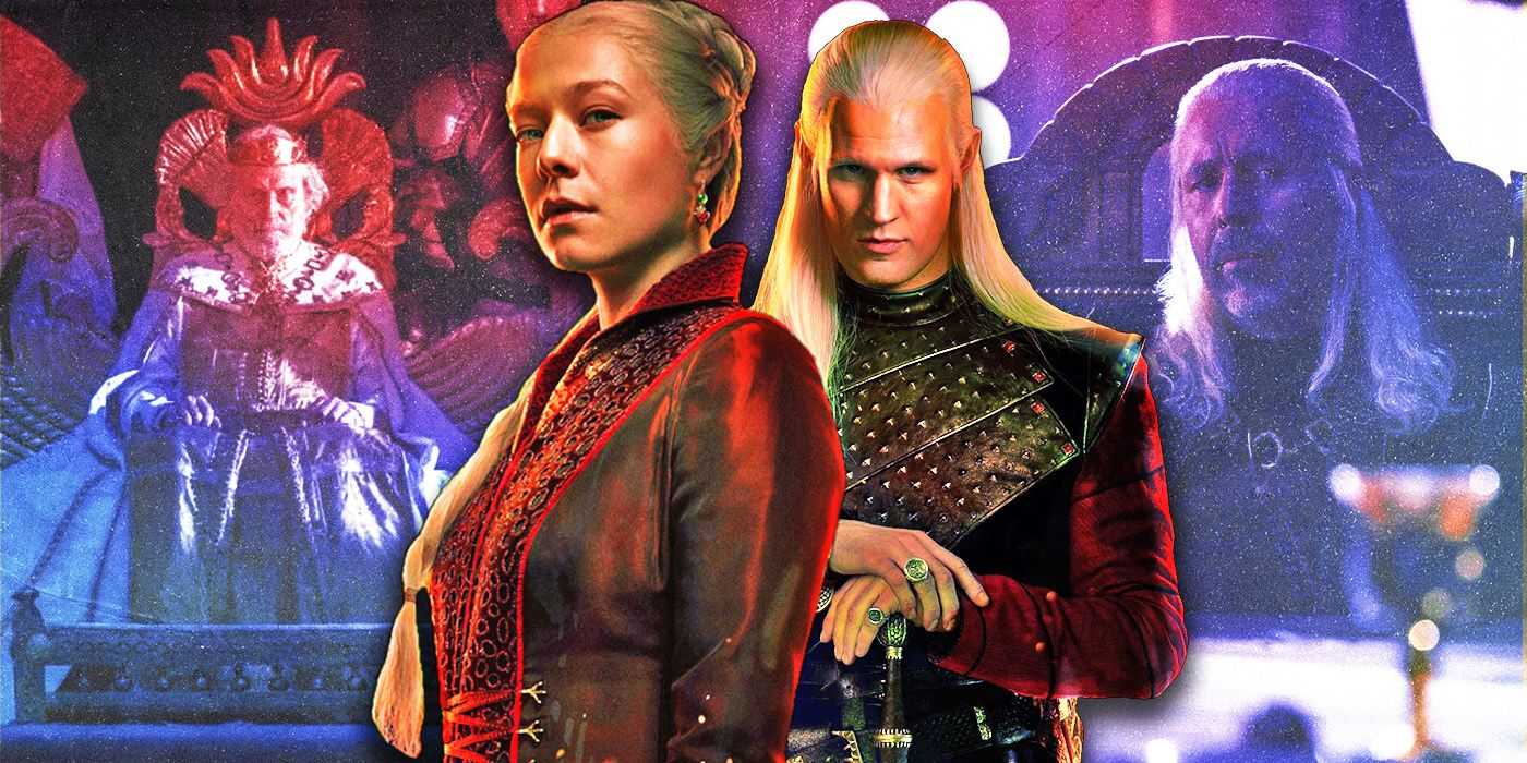 Collage de imágenes de la Casa del Dragón Targaryen