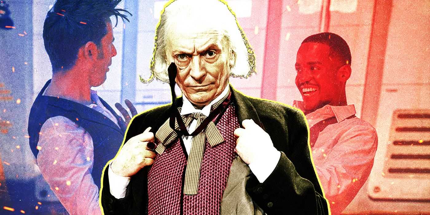 William Hartnell como el Primer Doctor frente a la primera gran generación en Doctor Who, The Giggle.