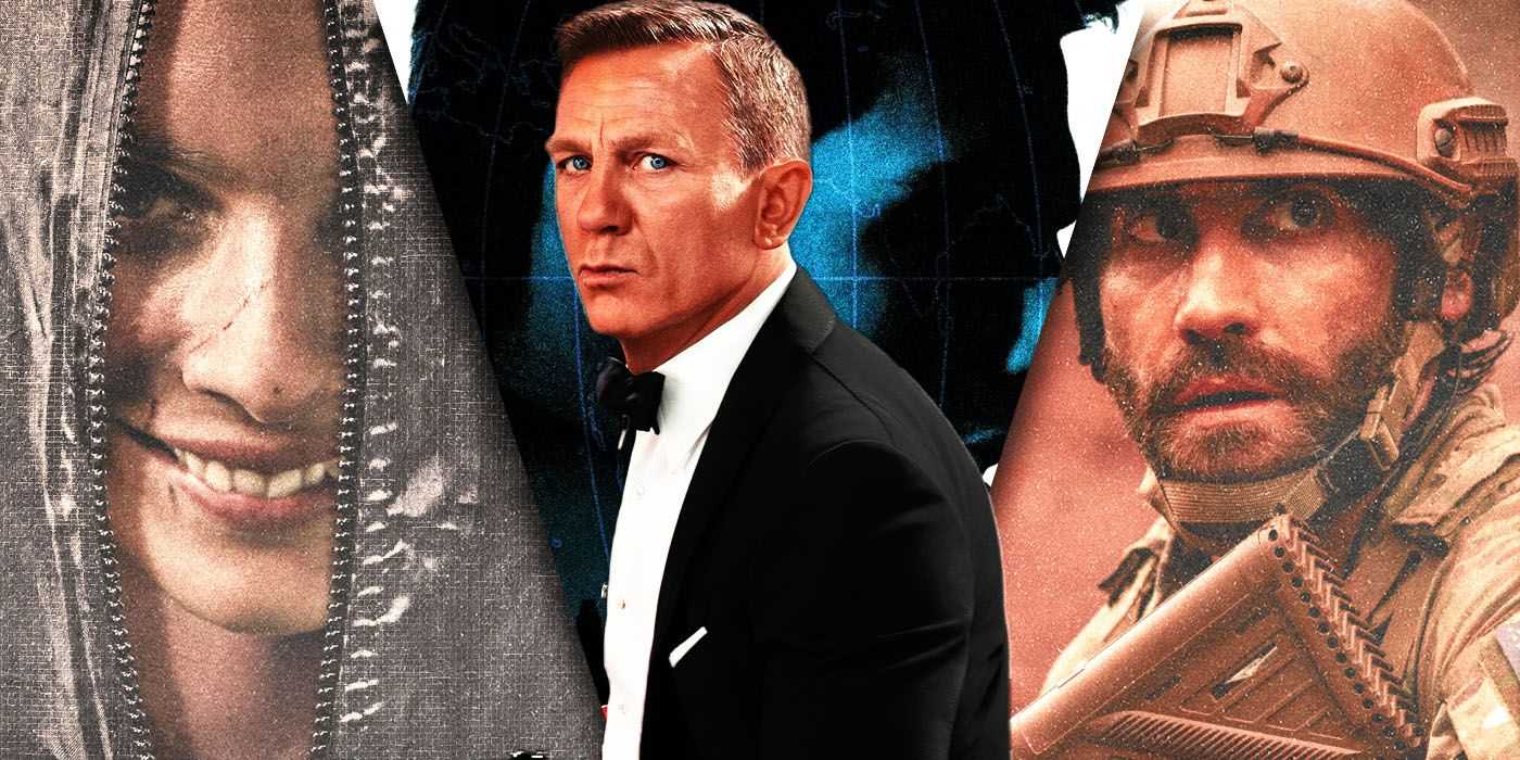 『Smile』、『No Time to Die』、『The Covenant』のバナー アートの分割画像
