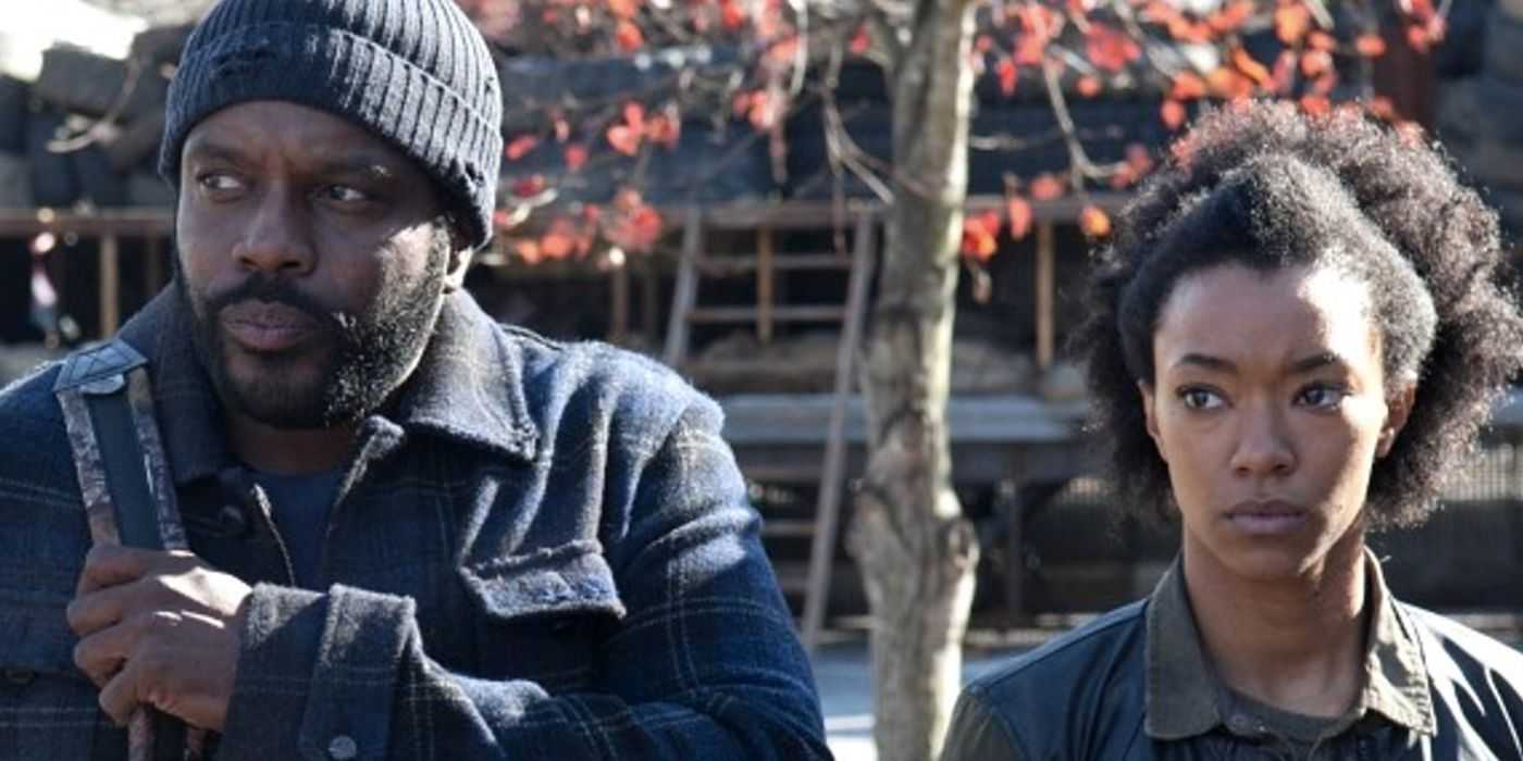 Sasha und Tyreese in The Walking Dead