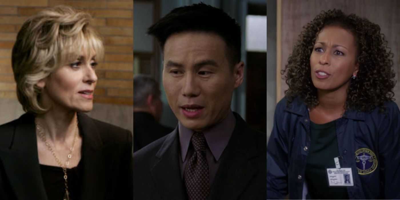 Imagen de encabezado del juez Donnelly, el Dr. George Huang y la Dra. Melinda Warner en Law & Order SVU