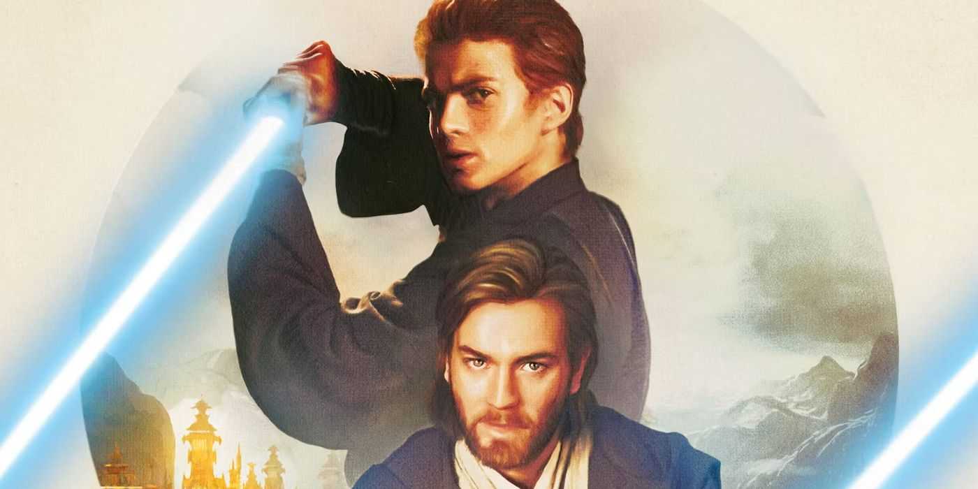 『スター・ウォーズ・ブラザーフッド』の表紙には、オビ=ワンとアナキンがライトセーバーを振り回している姿が描かれている