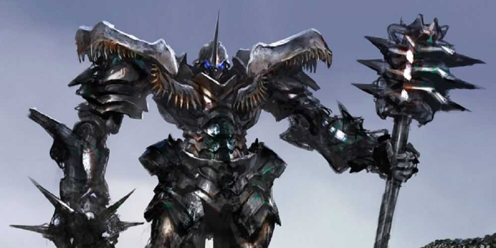 Grimlock erguido en la franquicia Transformers