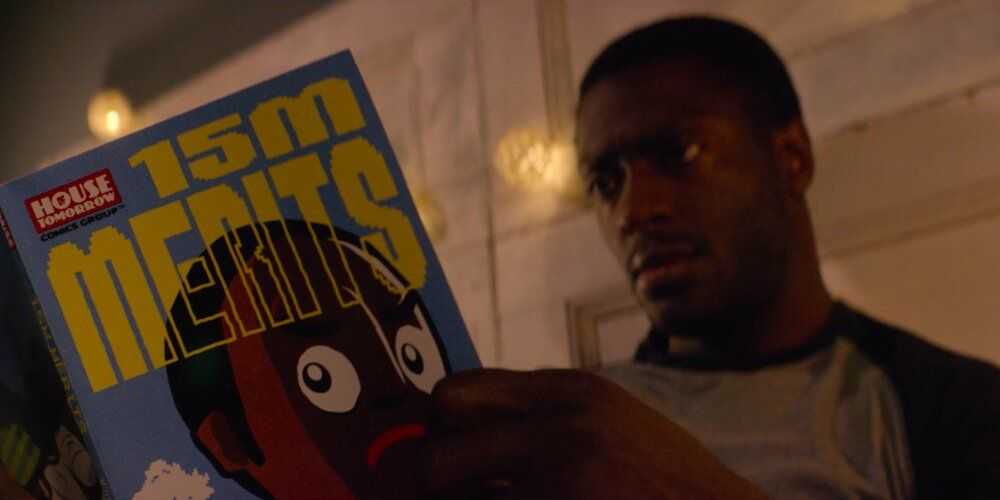 Jack liest den Manga Fifteen Million Merits im Black Museum Black Mirror