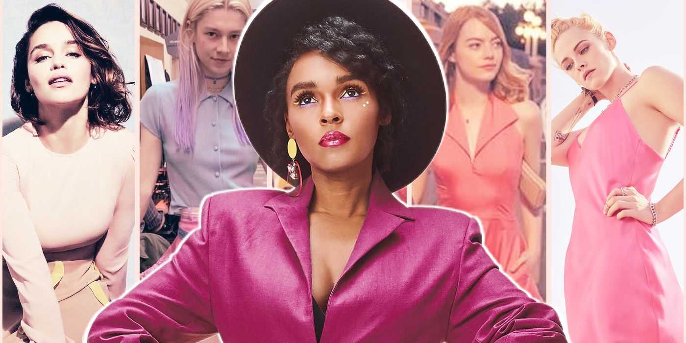 Janelle Monae, Emillia Clarke, Hunter Schafer, Emma Stone, Kristen Stewart en rosa
