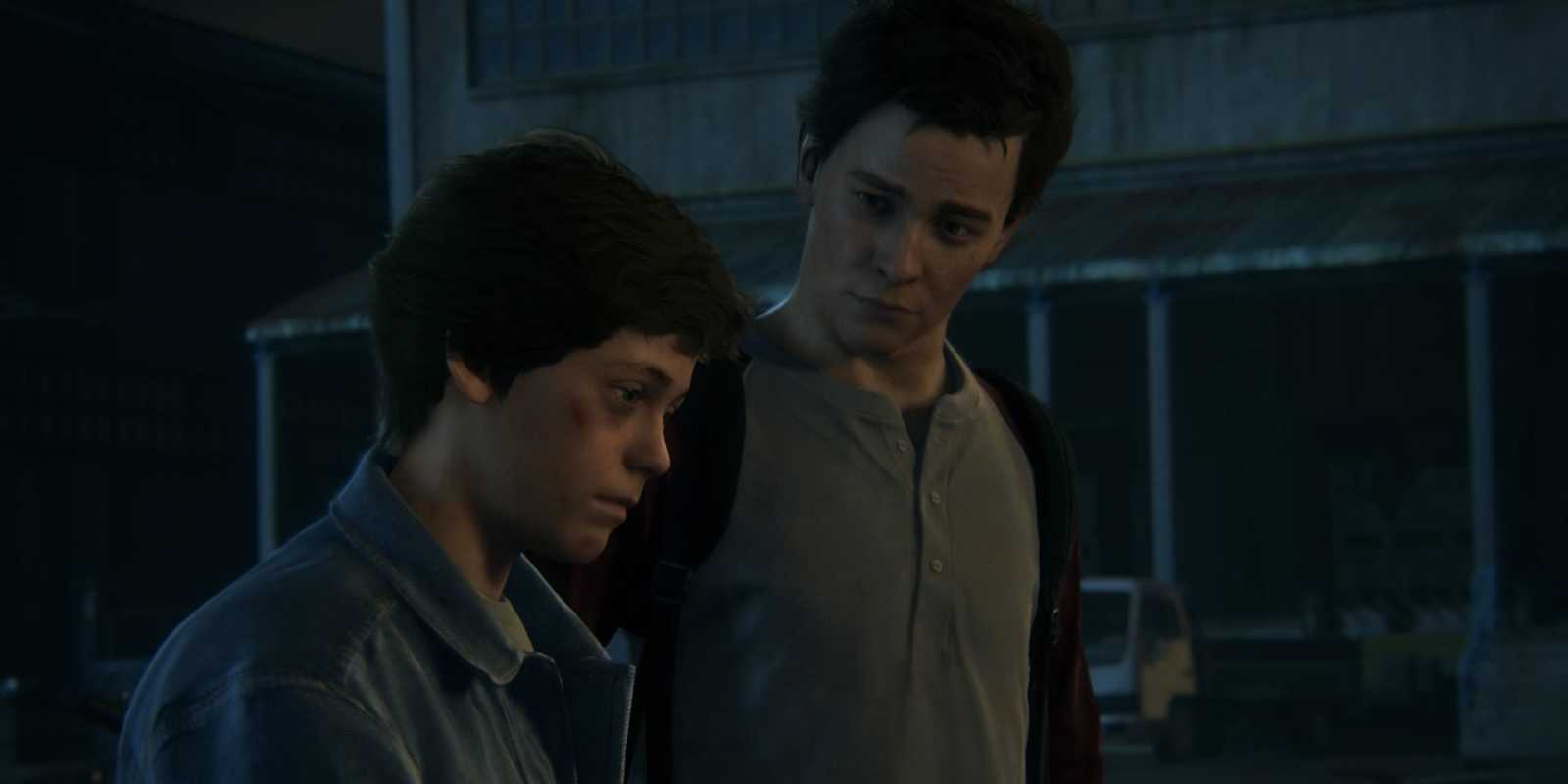 Der junge Nathan Drake und Sam