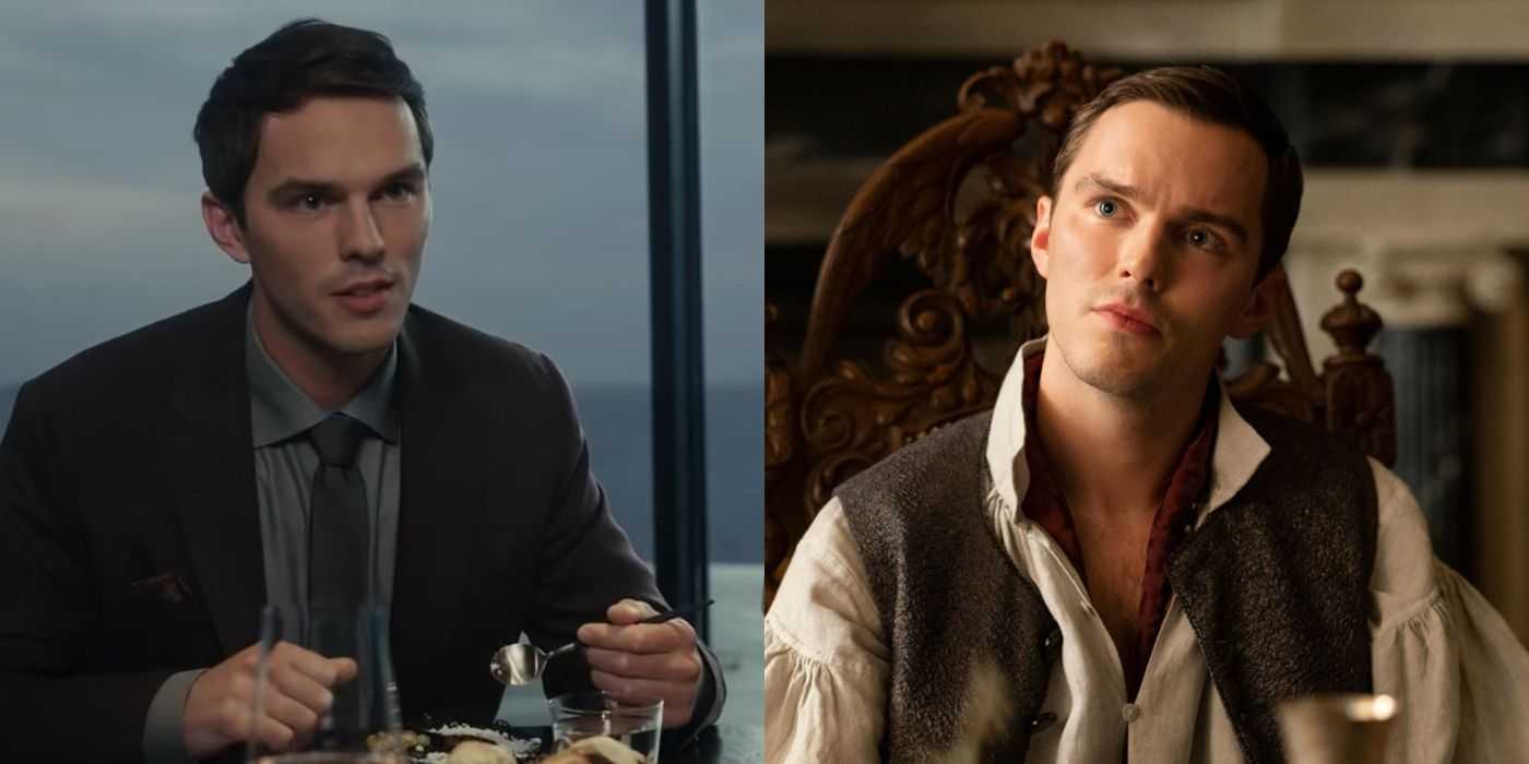 Geteiltes Bild von Nicholas Hoult in The Menu und The Great.