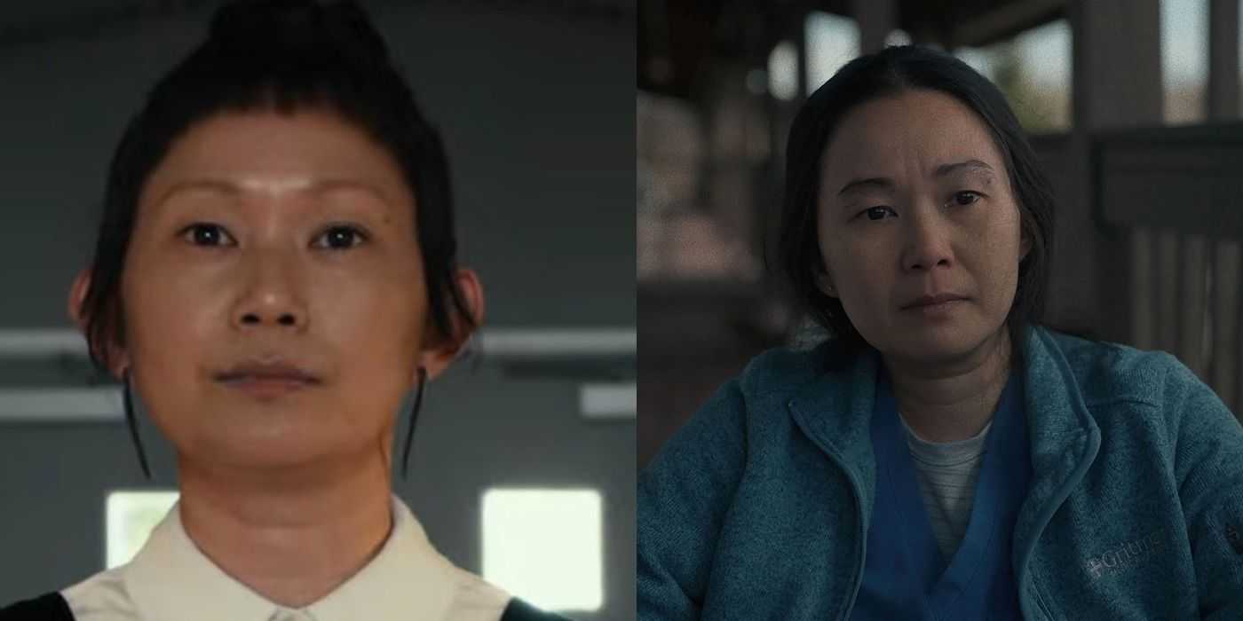 Geteiltes Bild von Hong Chau in „The Menu“ und „The Whale“.
