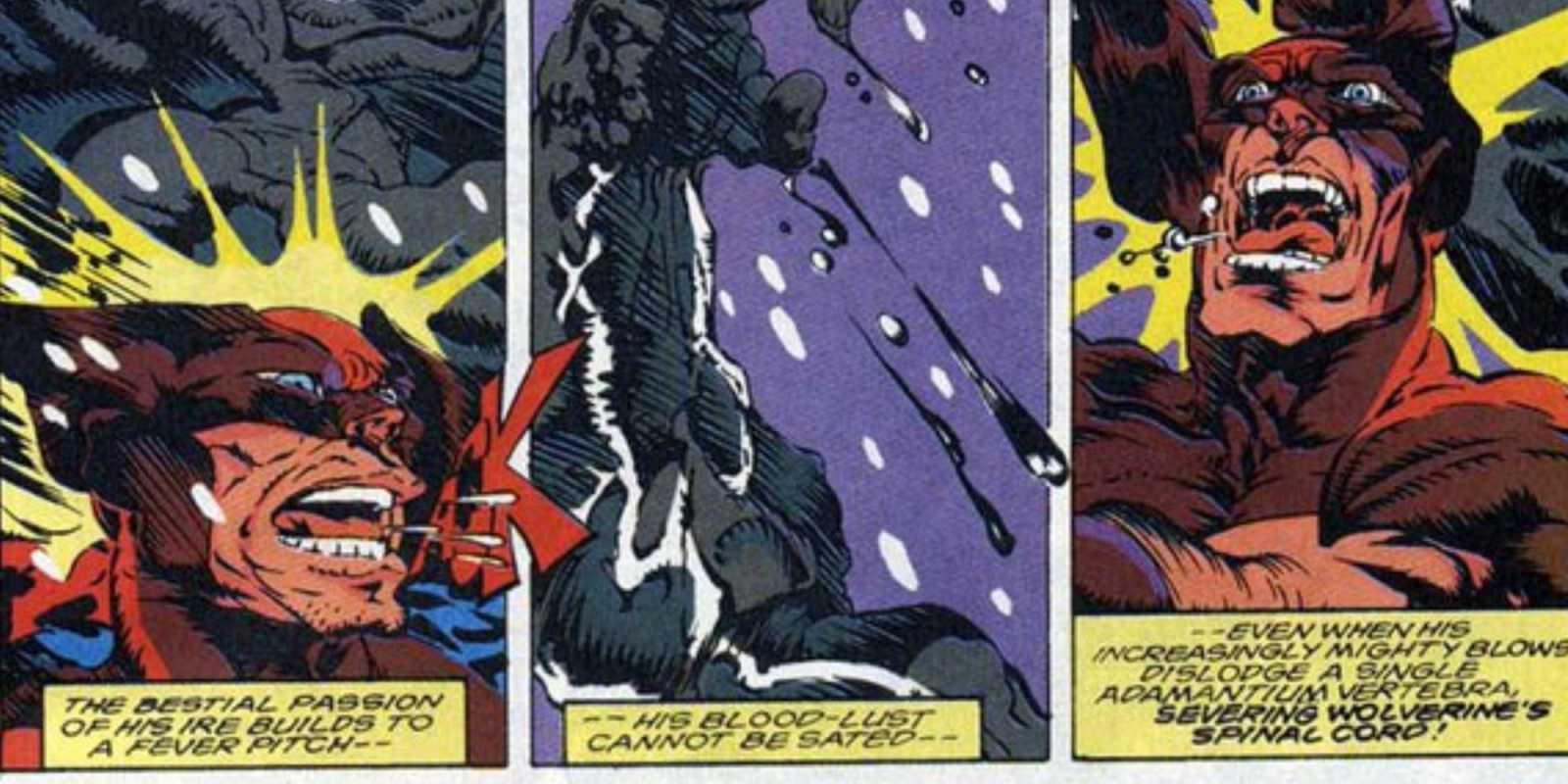 Hulk matando a Wolverine en Marvel Comics