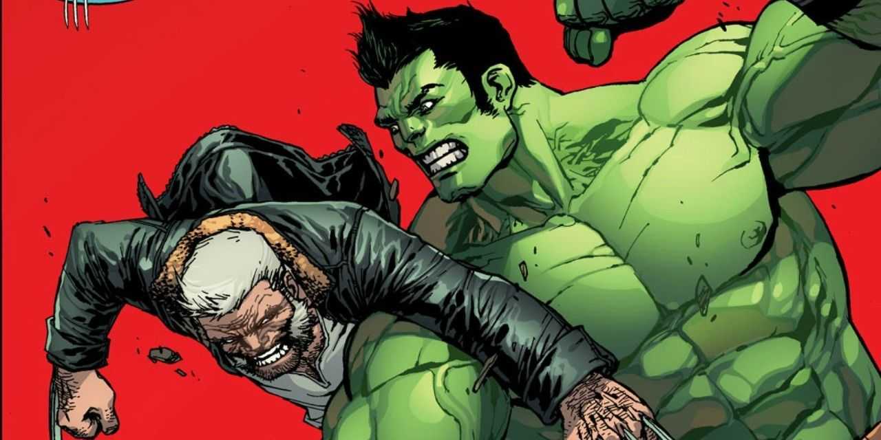El viejo Logan lucha contra Amadeus Cho como Hulk en Marvel Comics