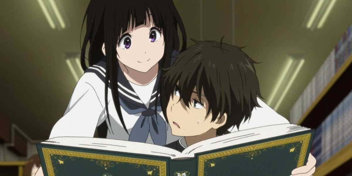 Oreki und Chitanda lesen zusammen – Anime Romances