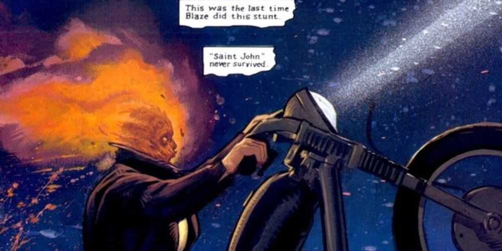 Johnny Blaze in Marvel Ruins.