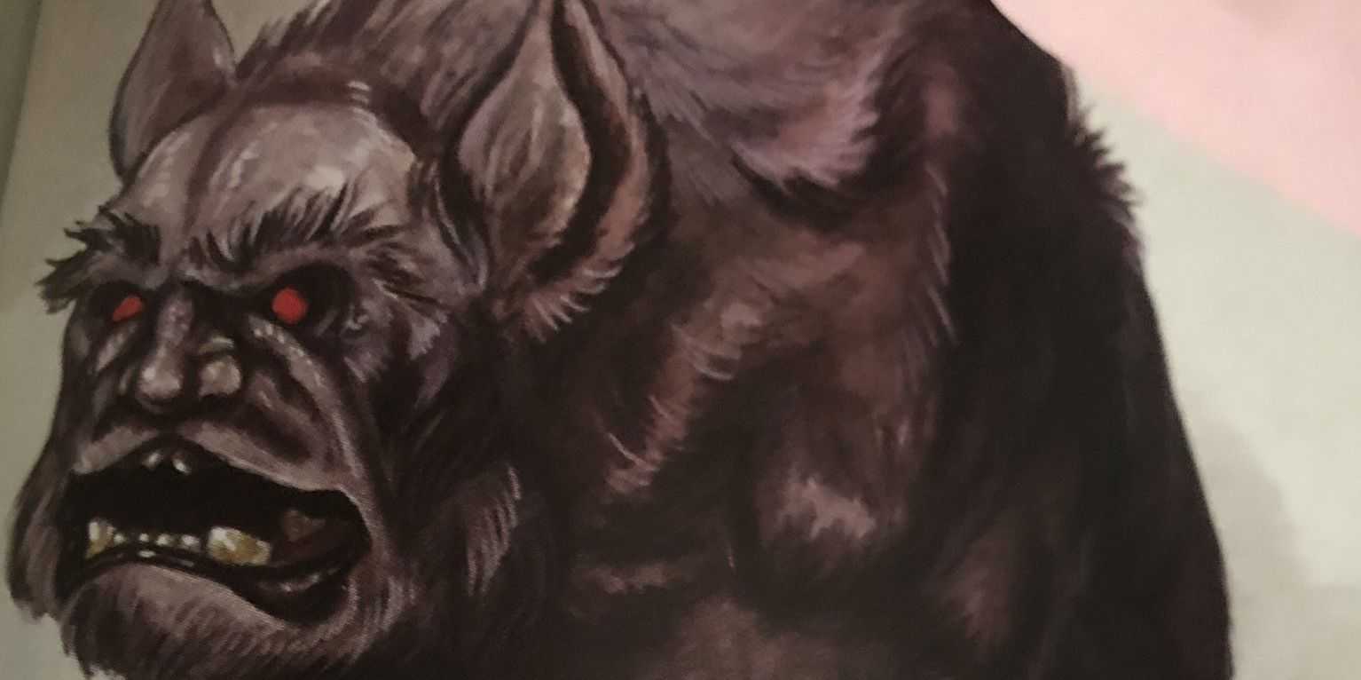 Un monstruo feérico Yeth Hound en DnD