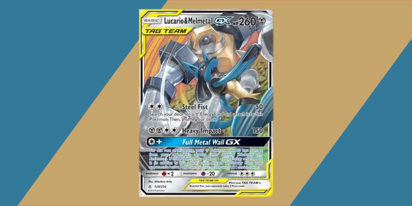 Lucario- und Melmetal-Pokémon-Karte