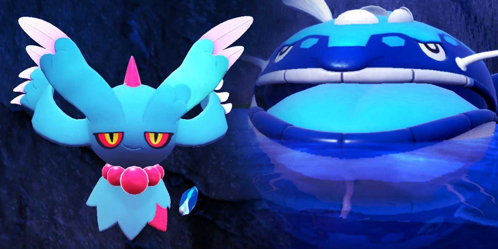 Eine Collage aus blauen Pokémon, die im Wettkampfspiel gut funktionieren
