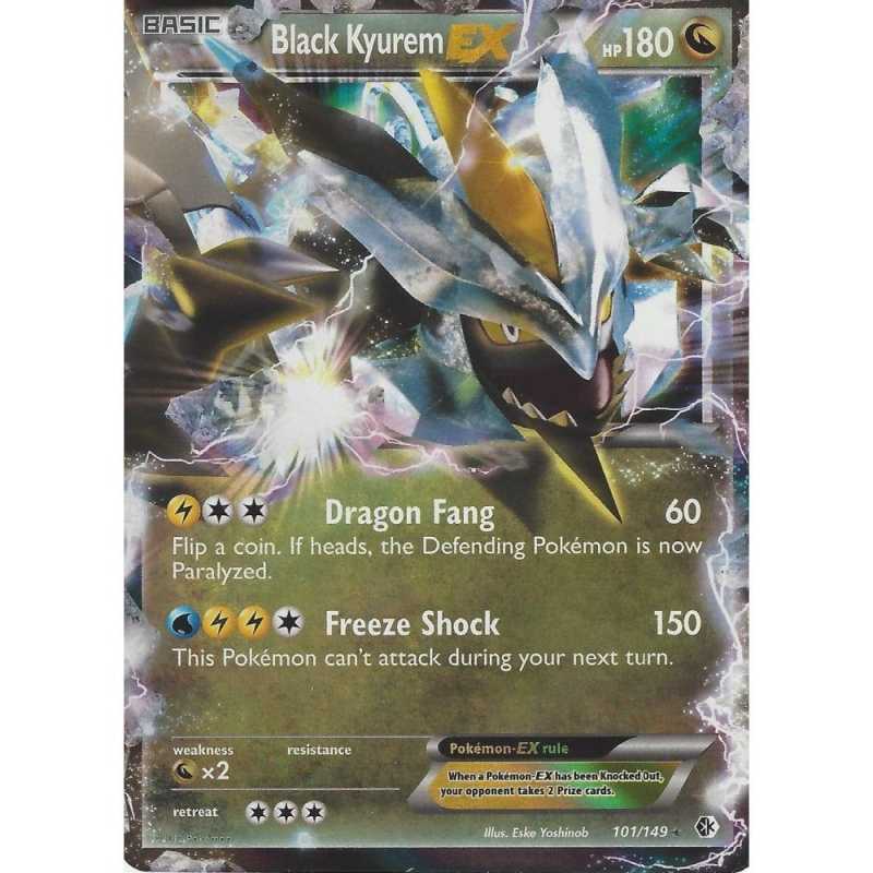 Schwarze Kyurem EX-Karte mit voller Illustration