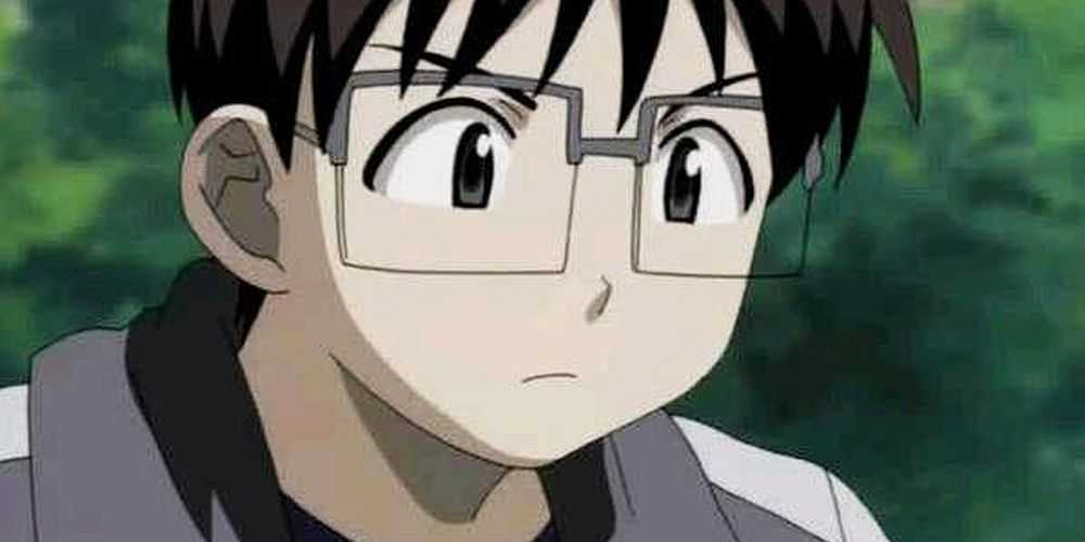 Keitaro konzentriert sich in Love Hina