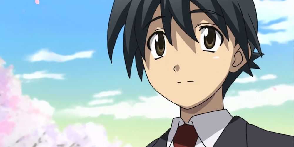 Makoto betritt den Campus in School Days