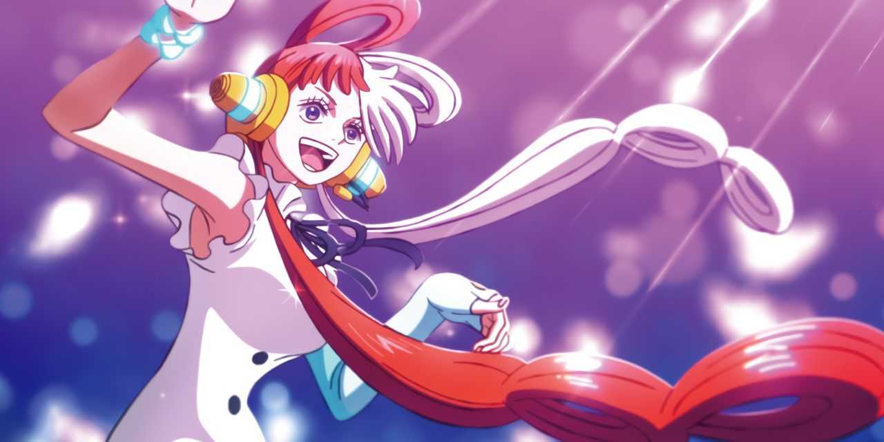 Uta tanzt auf der Bühne in One Piece Film: Red.