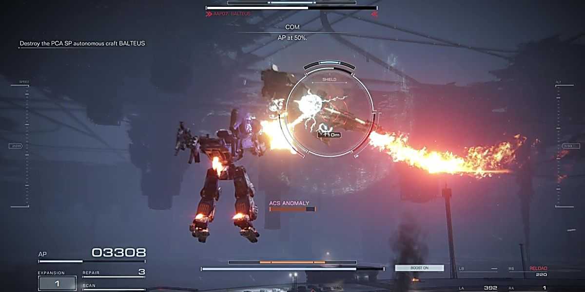 Boss Fight Against Balteus in Armored Core VI