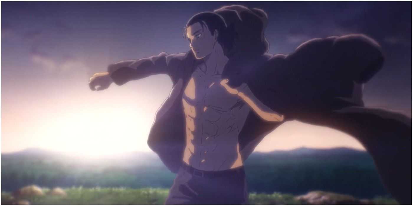Eren zieht in Attack on Titan einen Umhang an
