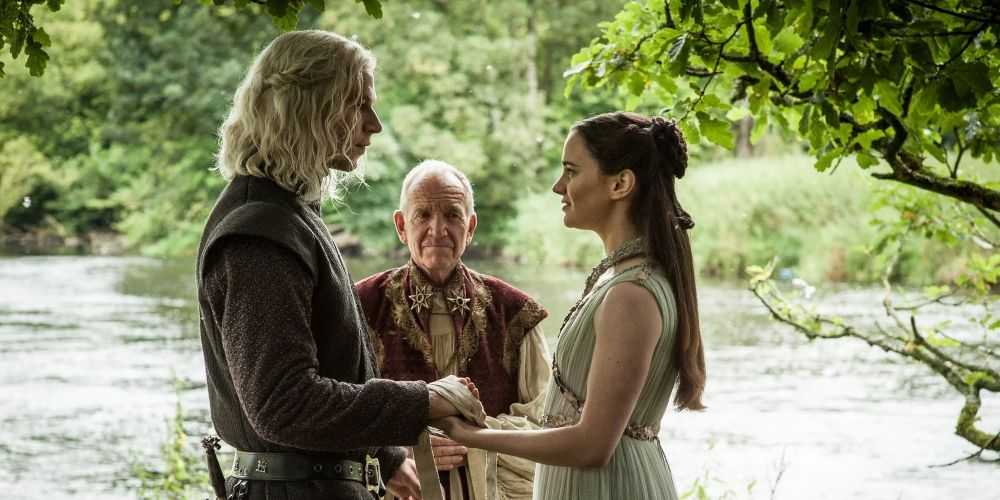 Svadba Rhaegara Targaryena a Lyanny Stark v Game of Thrones