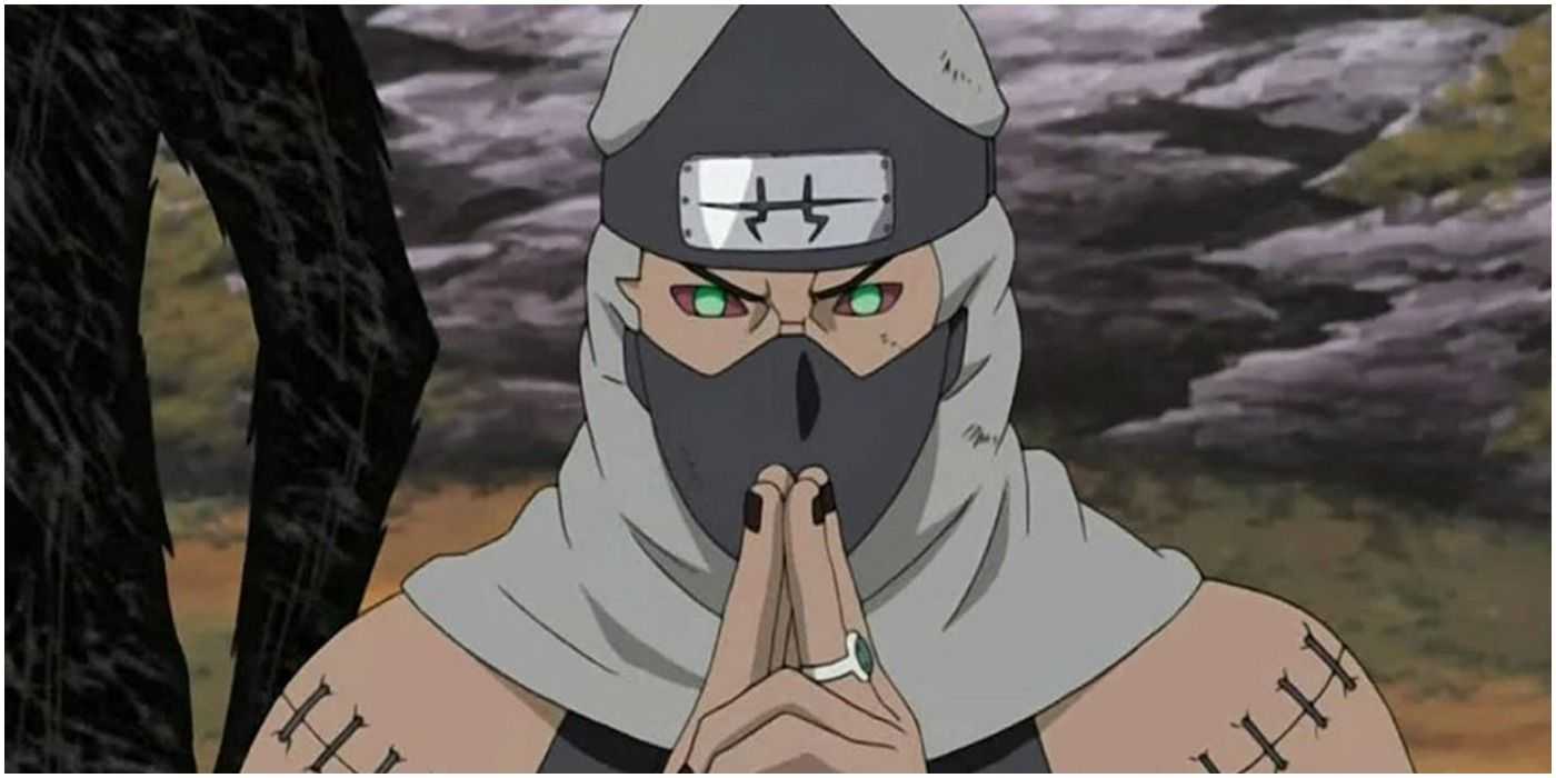 Kakuzu der Akatsuki wirft in Naruto: Shippuden ein Jutsu
