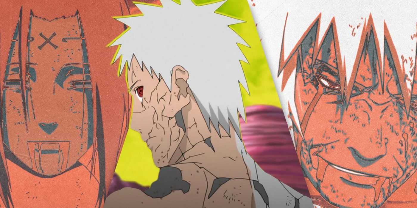 Geteilte Bilder von Todesszenen in Naruto