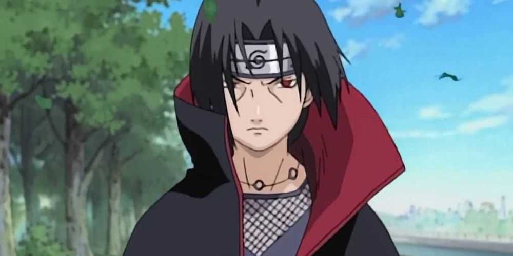 Itachi Uchiha bereitet sich auf den Kampf in Naruto vor.