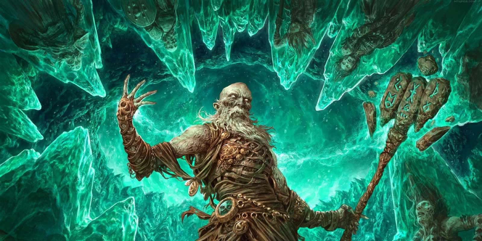 Čarodejník Necromancer vrhá mágiu v DnD 5e