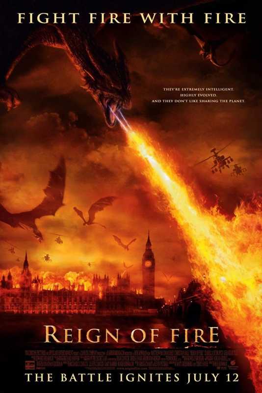 Filmplakat „Herrschaft des Feuers“.