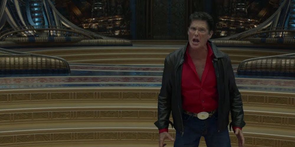 Naviják GotG VFX ide za tým Davidom Hasselhoffom Cameom