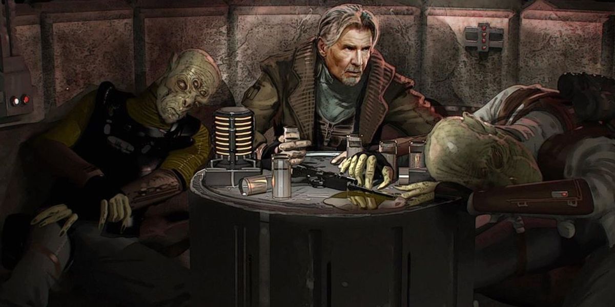 Star Wars: Force Awakens Concept Art Reimagines Han Han's Reintroduction