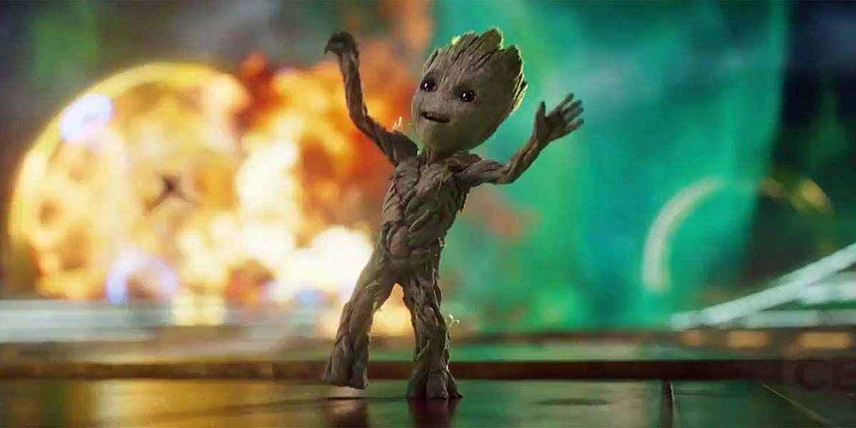 Baby Groot baila en Guardianes de la Galaxia Vol. 2 Remolque Internacional